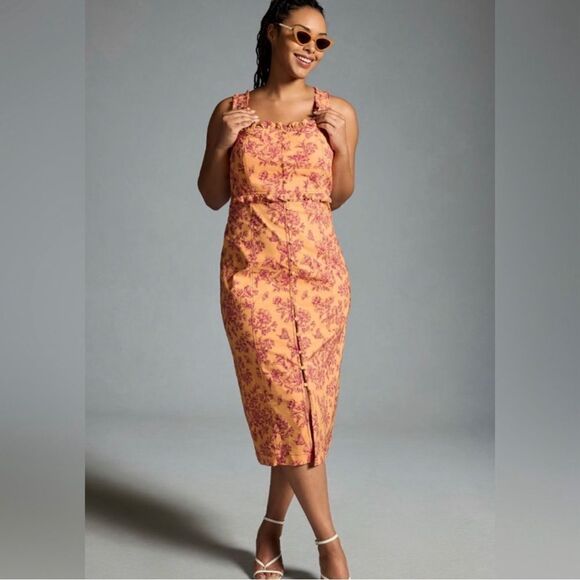 Anthropologie The Linden Slim Square-Neck Dress NEW Plus Size 3X - Picture 1 of 9